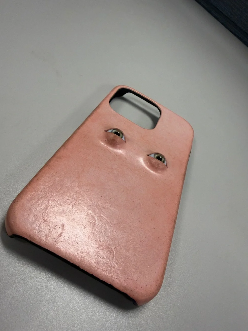 Pink Novelty Tablet/Phone Case with Embedded Eye Design iphone13 pro